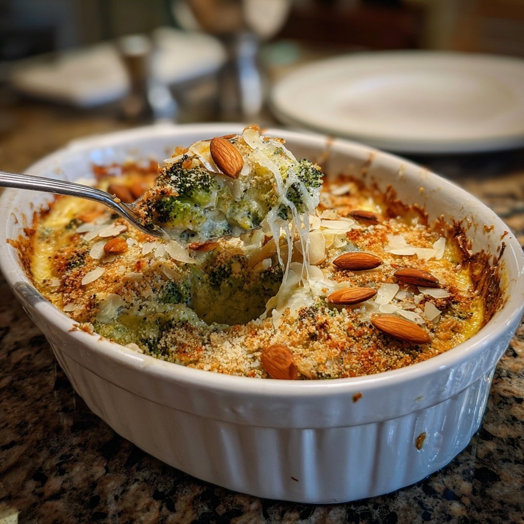 Brokkoli Mandel Auflauf Mit Parmesan