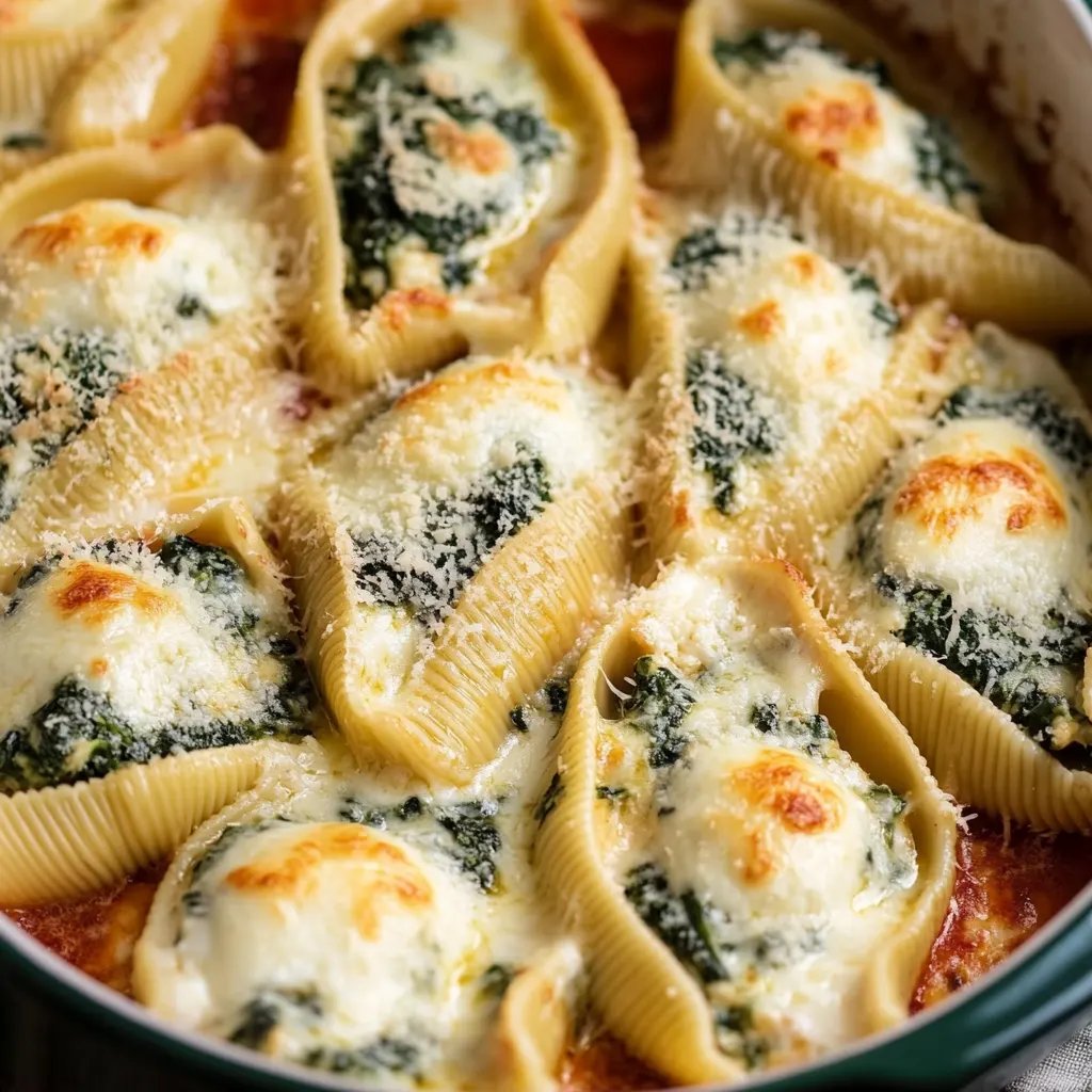 EINFACHE Ricotta Cheese and Spinach Stuffed Pasta Shells