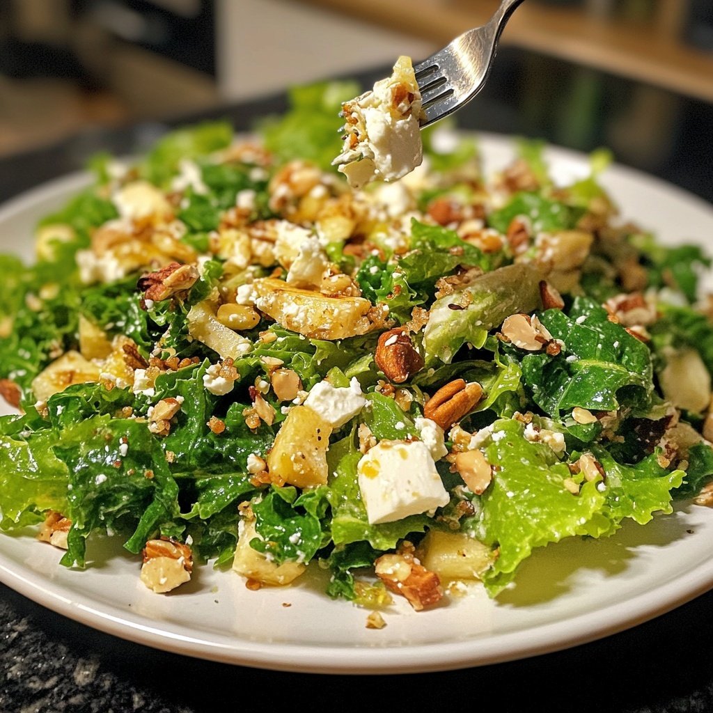 Brokkoli-Salat mit Äpfeln, Nüssen & Feta – Knackig & frisch