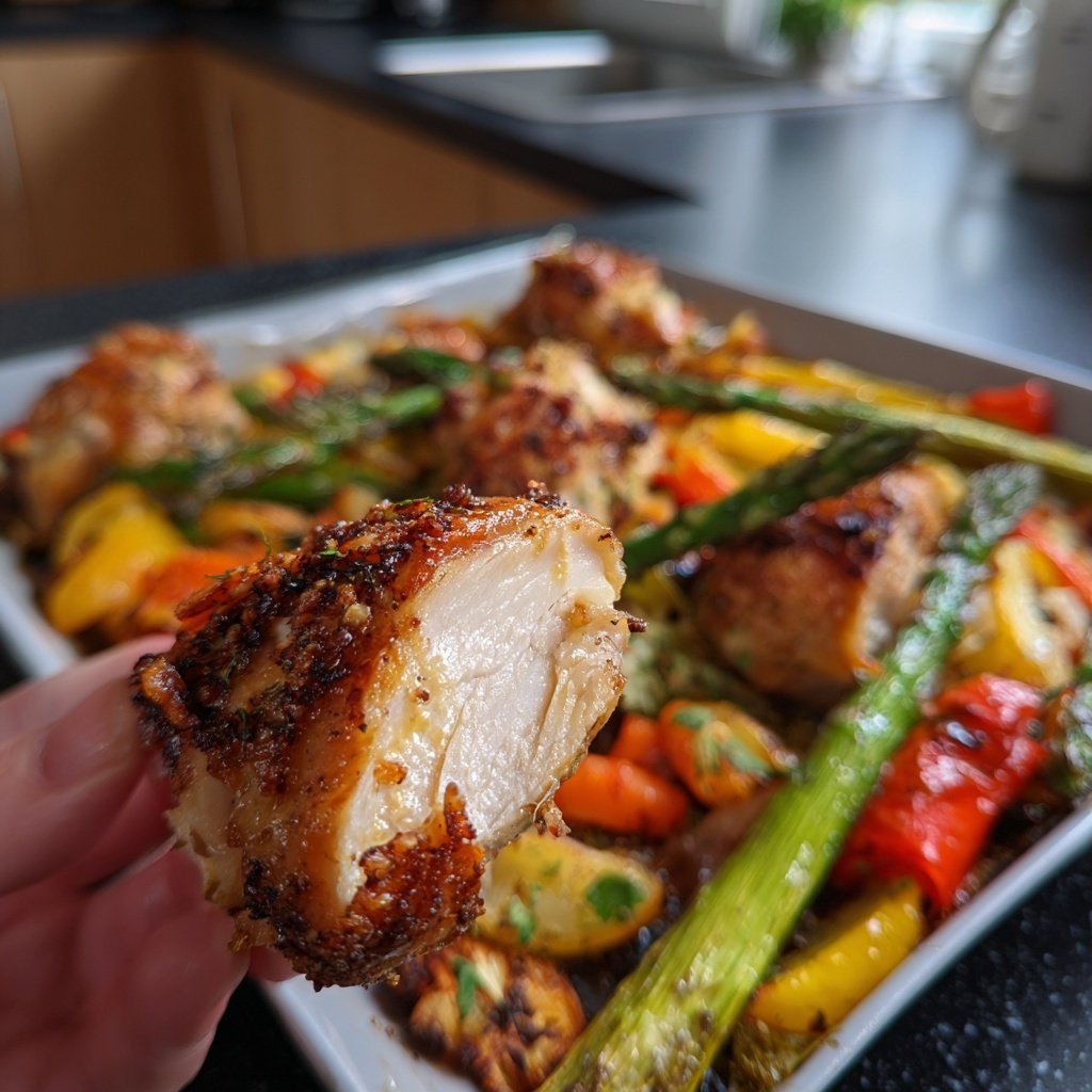 Hähnchen Gemüse Blech Aus Dem Ofen