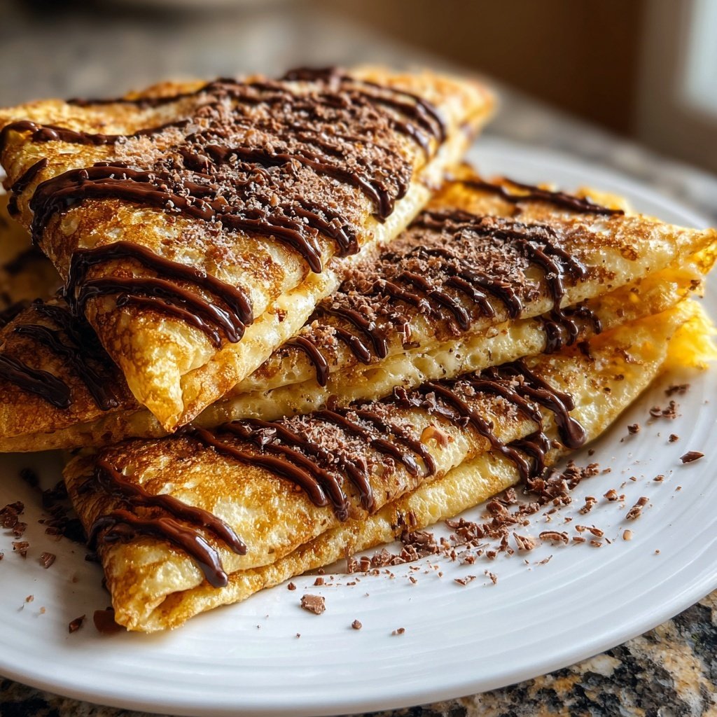 Pfannkuchen mit Schokostreifen