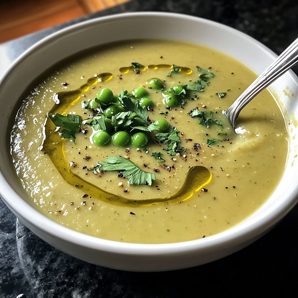 Vegane Erbsensuppe