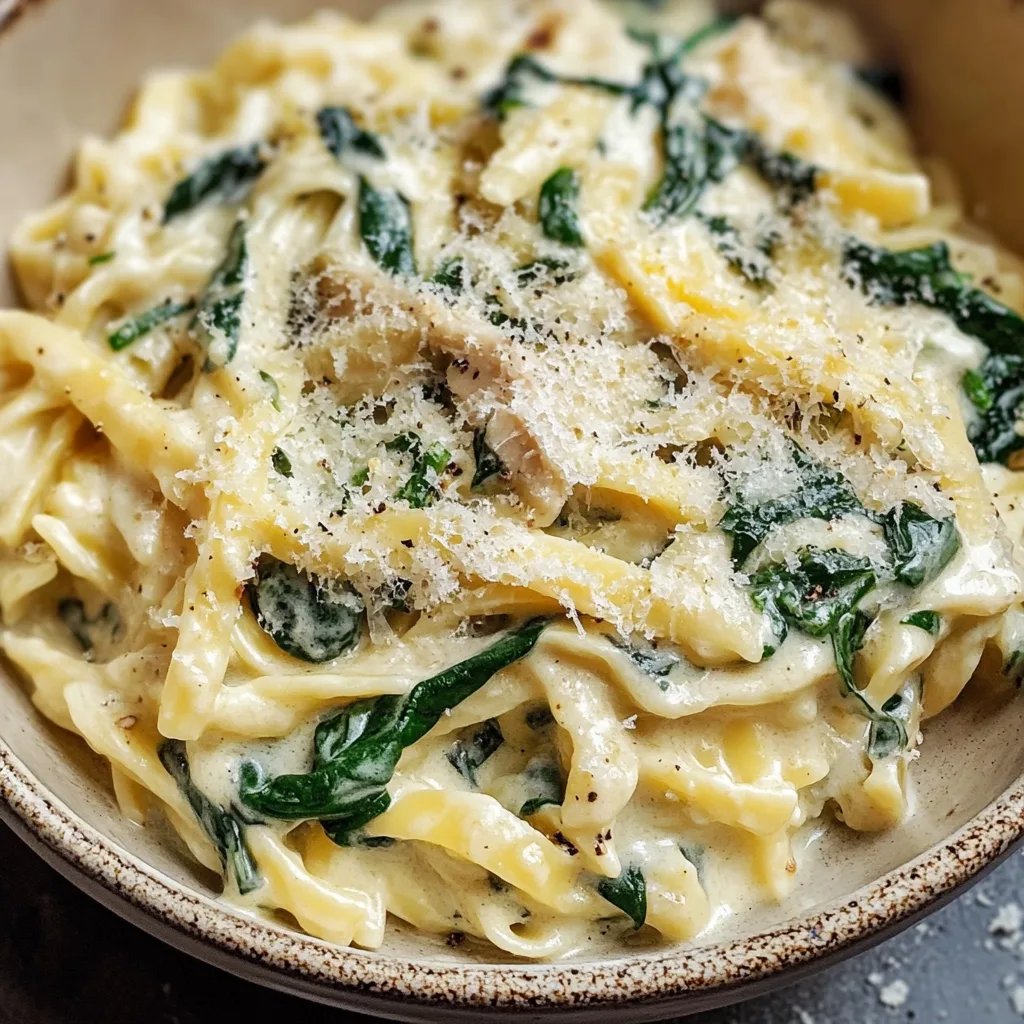 Cremiges Knoblauch-Spinat-Orzo