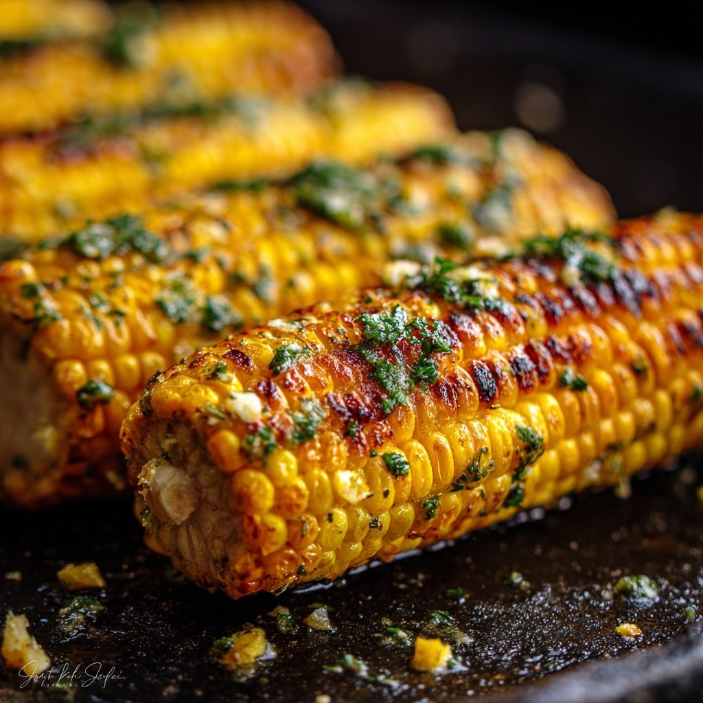 Ofen Mais Kolben Mit Kräuterbutter