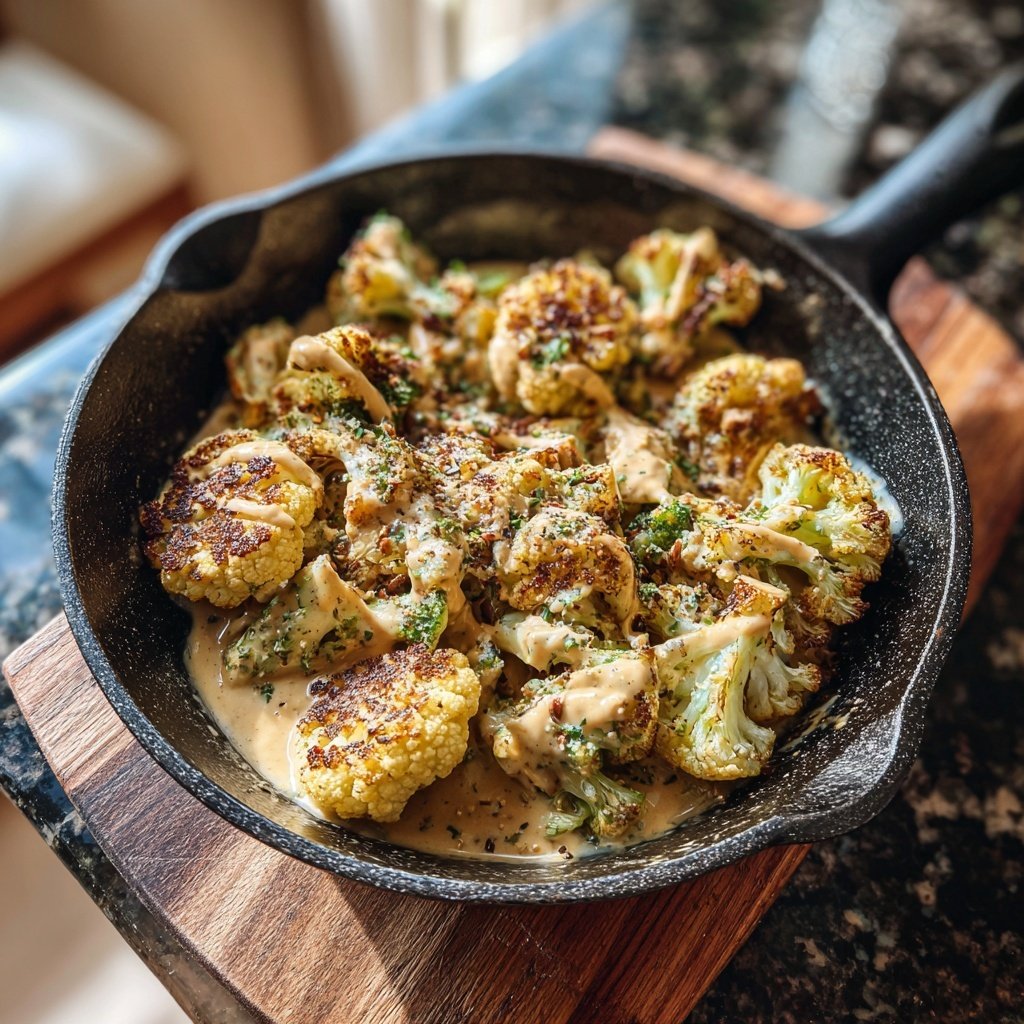 Blumenkohl Pfanne Mit Erdnuss Sauce