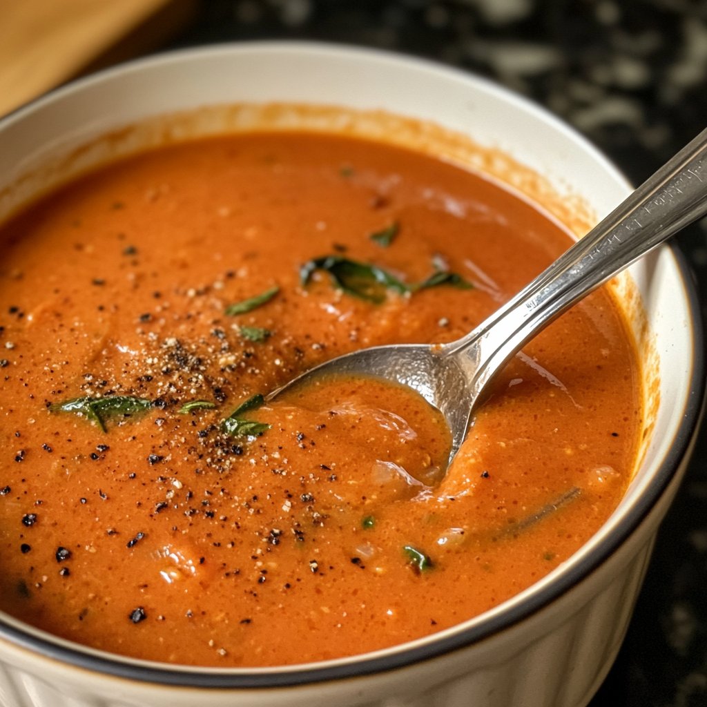 Tomatensuppe mit Sahne