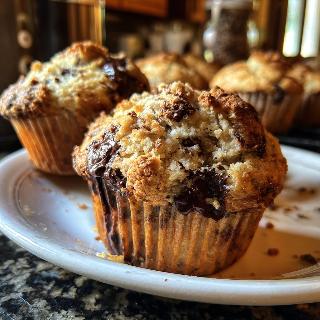 Muffins mit Banane und Schokolade