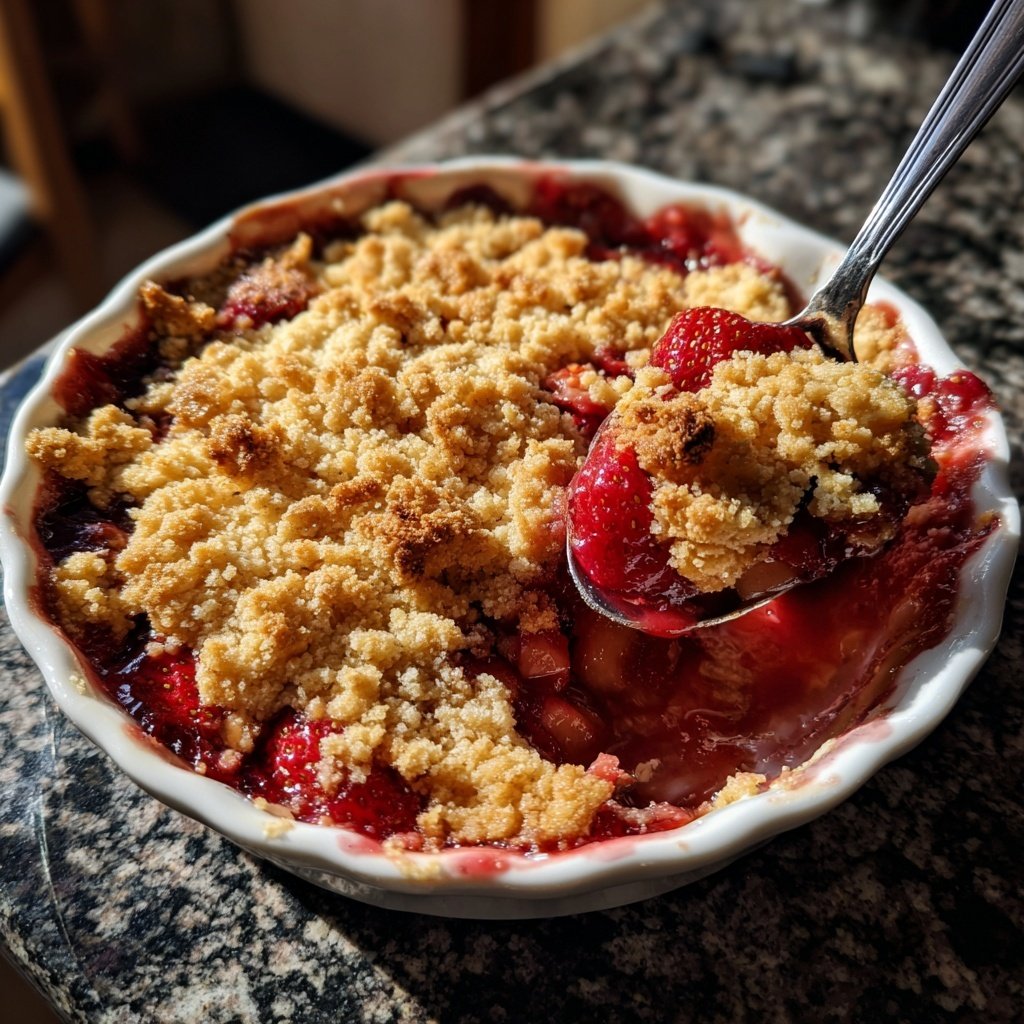 Erdbeer Crumble Aus Dem Ofen